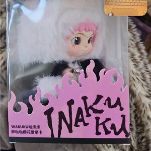 WAKUKU Pink and White Plush Doll